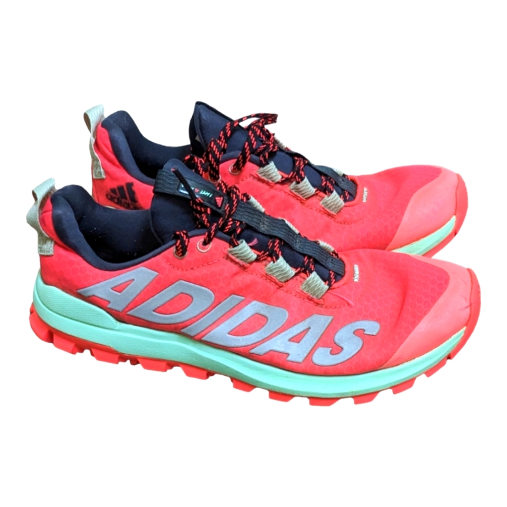 Adidas Vigor TR 6 running training trail tread sneakers neon coral pink EUC 7